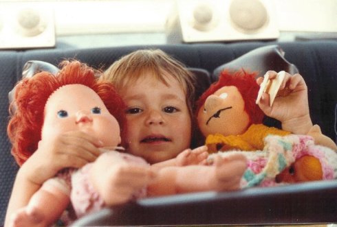 Little Courtney with Strawberry Shortcake and Pumuckl 